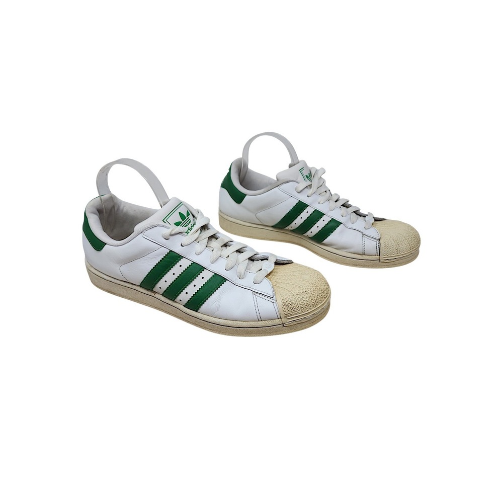 Adidas Superstar 10.5 Men White Green G09880 Shell Toe Classic Retro Sneaker '08